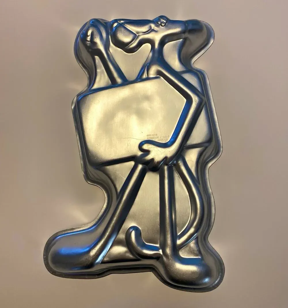 Vintage 1977 Wilton Pink Panther Cake Pan Mold 502-4548 Aluminum
